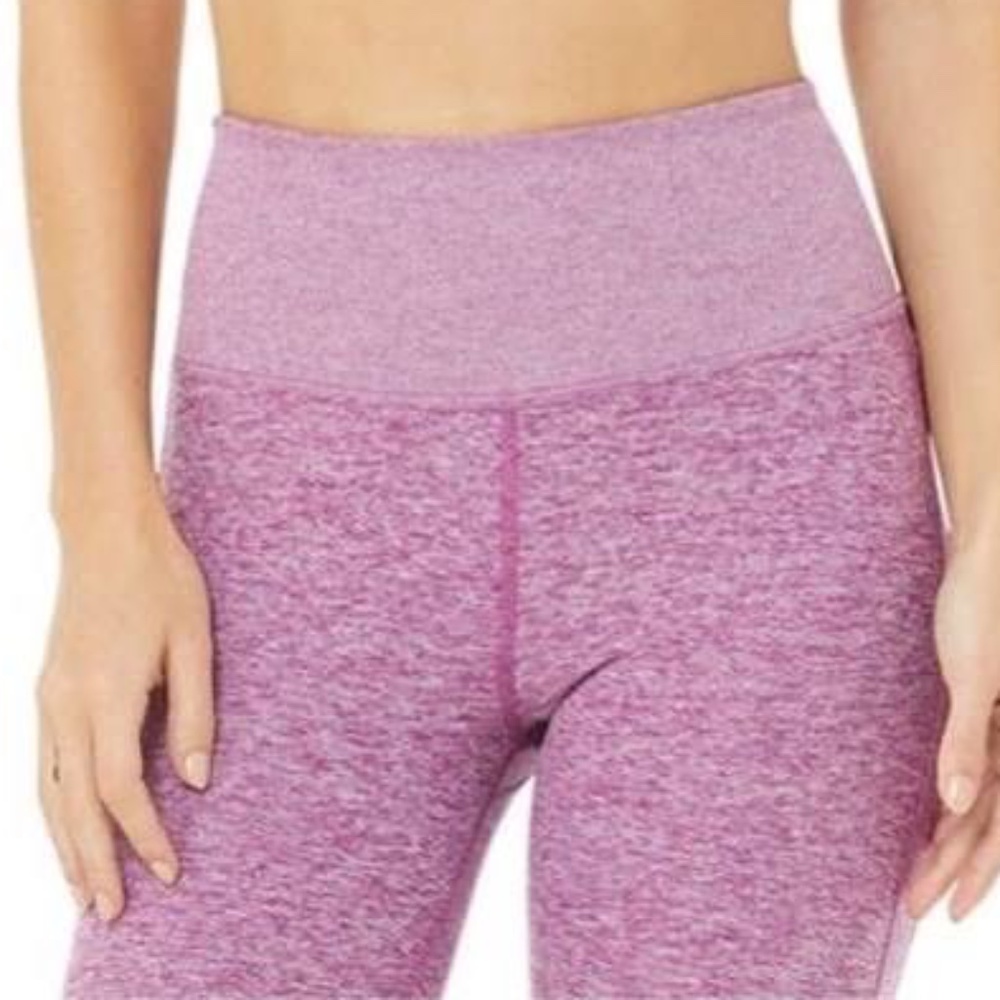 Alo Yoga High-Waist Leggings – Electric Violet Heather – XXS – Gently Used